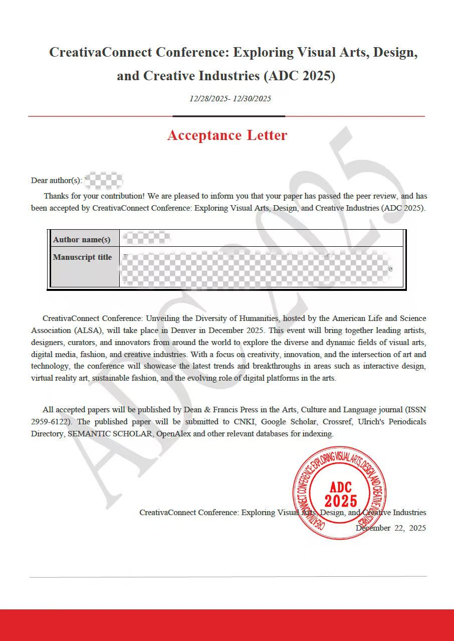 Conference Acceptance Letter