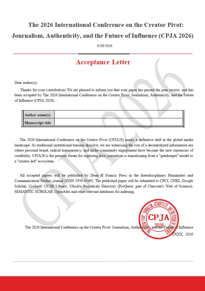 Conference Acceptance Letter