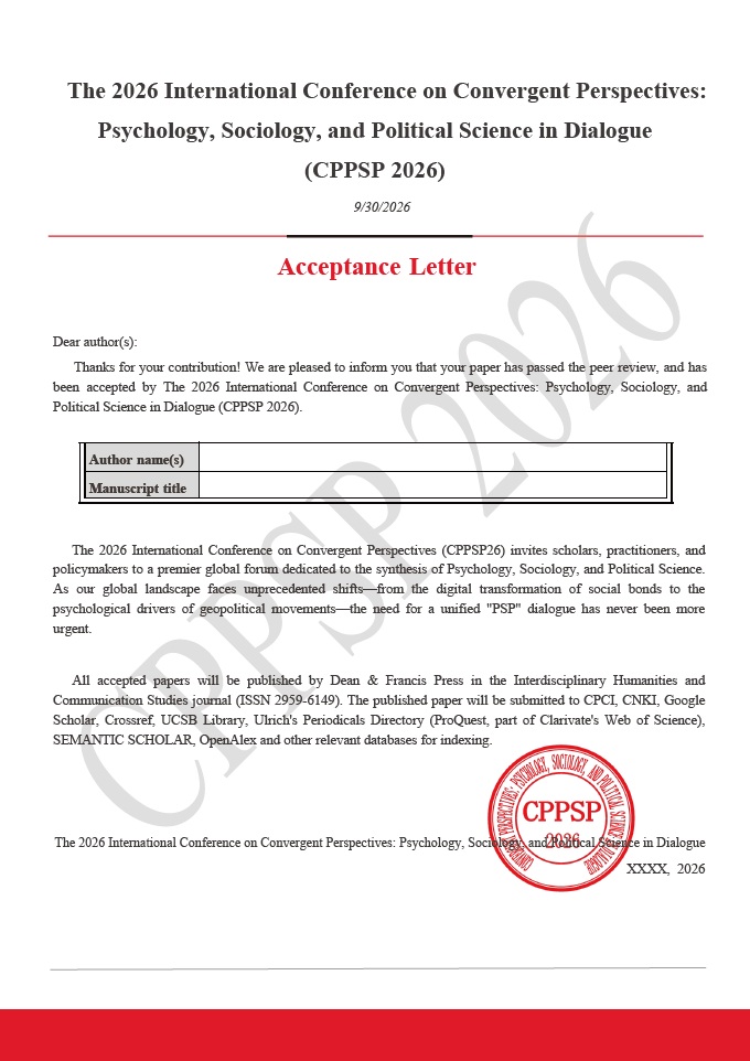 Conference Acceptance Letter