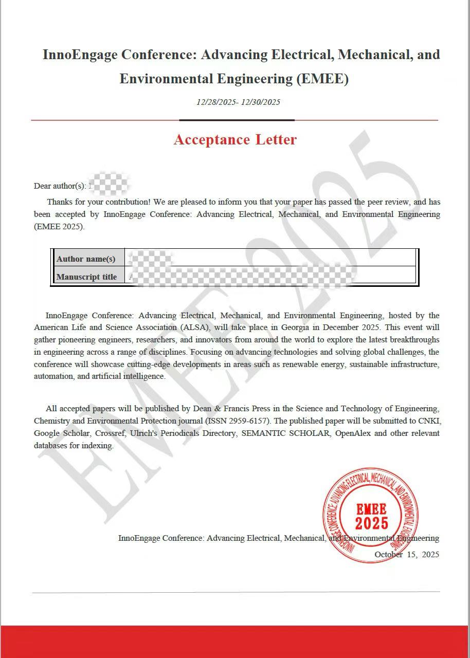 Conference Acceptance Letter