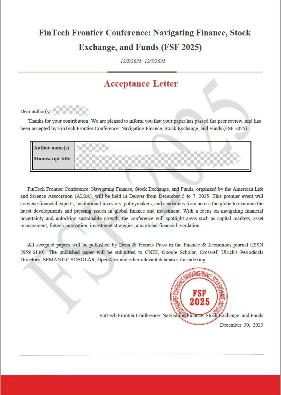 Conference Acceptance Letter