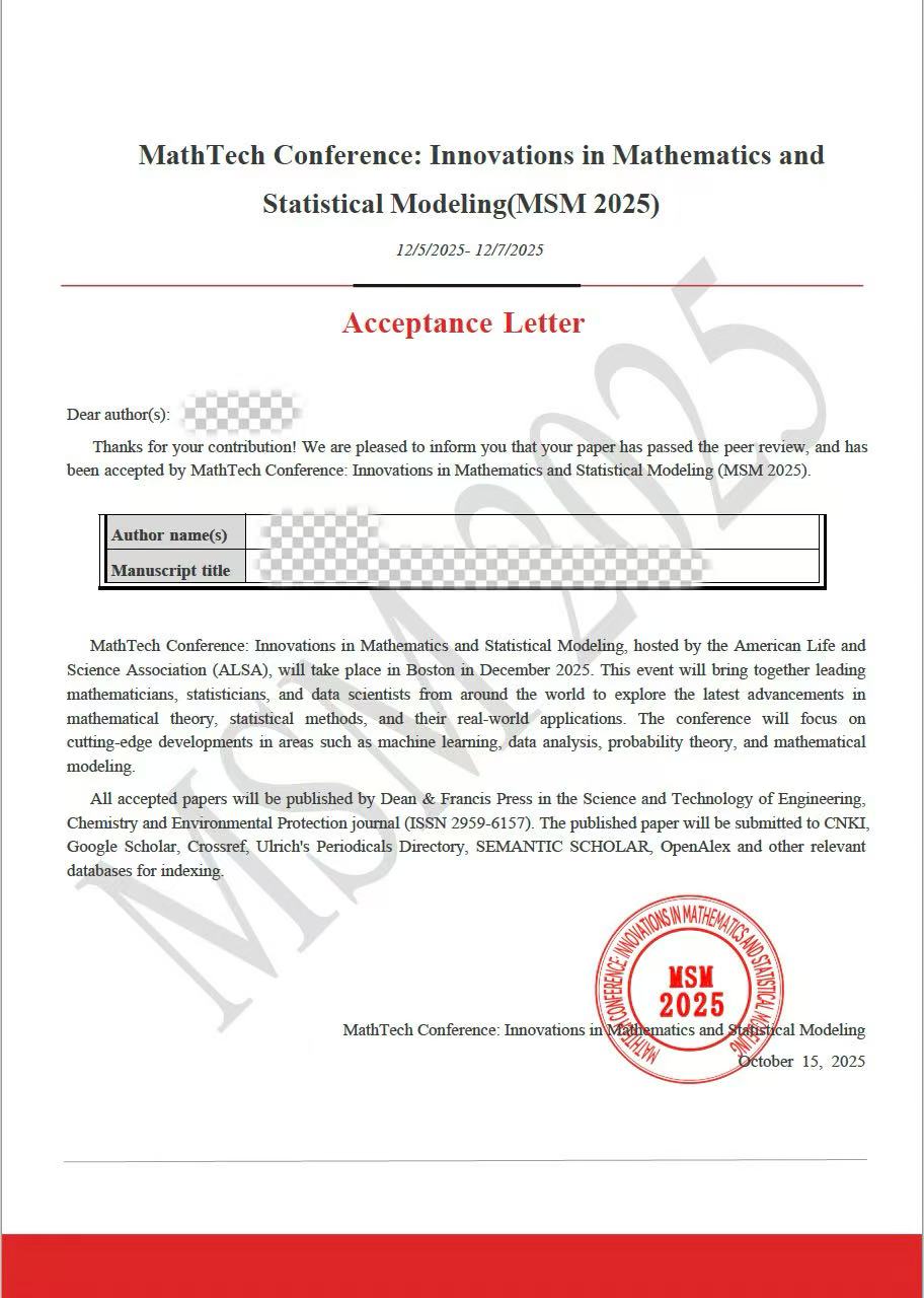 Conference Acceptance Letter