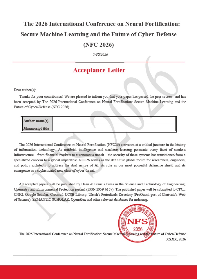 Conference Acceptance Letter