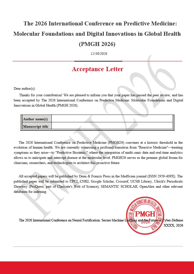 Conference Acceptance Letter