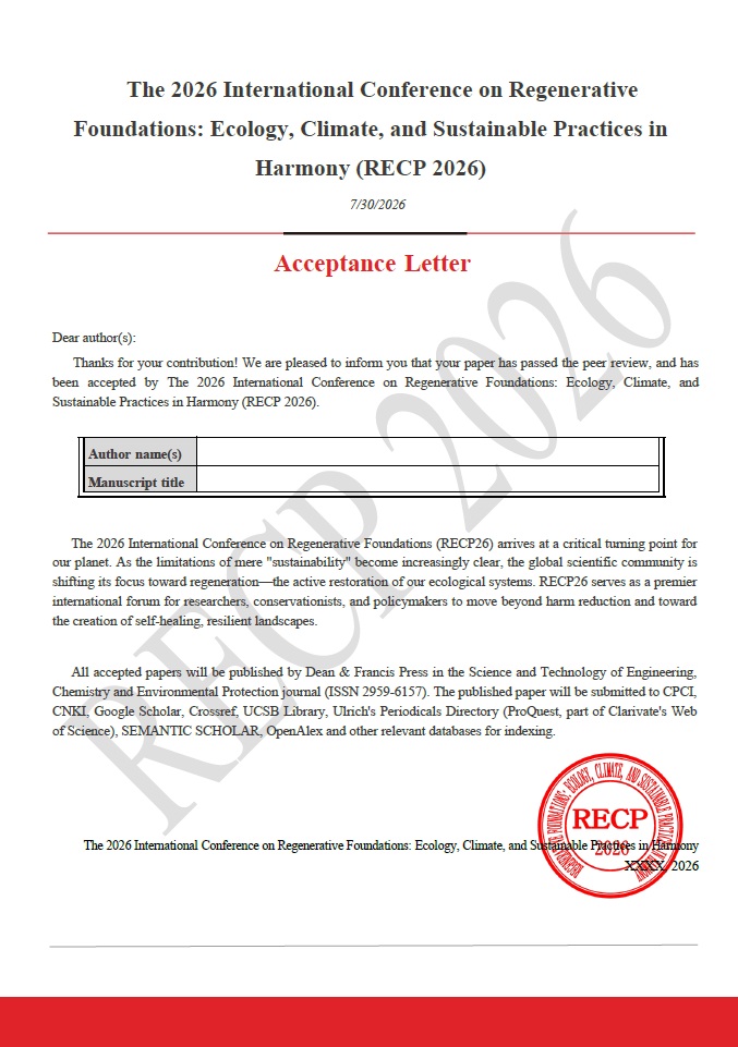 Conference Acceptance Letter